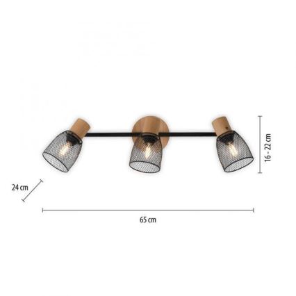 JUST LIGHT. 15193-79 - Точковий світильник TAMIS 3xE14/10W/230V