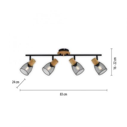 JUST LIGHT. 15194-79 - Точечный светильник TAMIS 4xE14/10W/230V