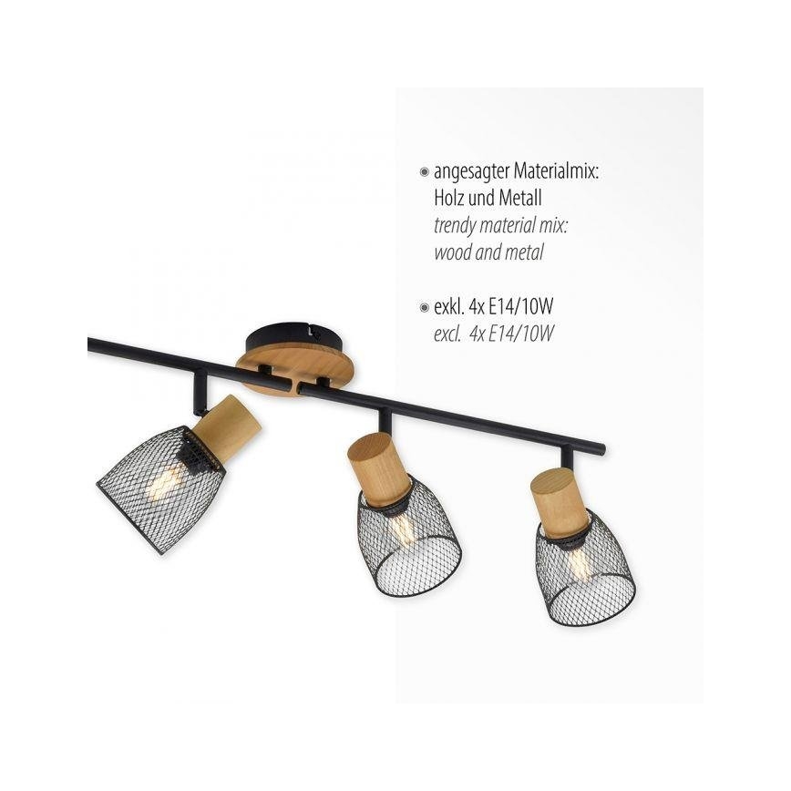 JUST LIGHT. 15194-79 - Точковий світильник TAMIS 4xE14/10W/230V