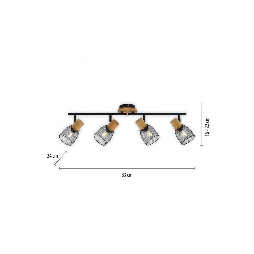JUST LIGHT. 15194-79 - Точковий світильник TAMIS 4xE14/10W/230V