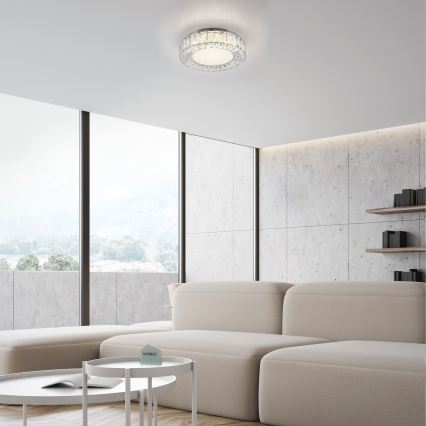 JUST LIGHT. 15221-17 - LED потолочный светильник KULUNKA LED/32W/230V Ø 37 см глянцевый хром