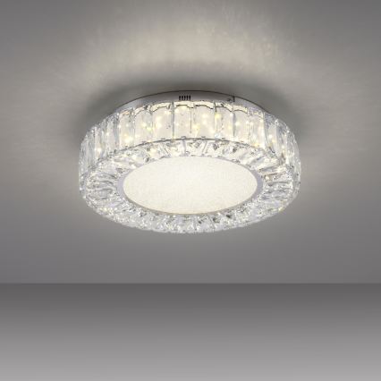 JUST LIGHT. 15221-17 - LED потолочный светильник KULUNKA LED/32W/230V Ø 37 см глянцевый хром
