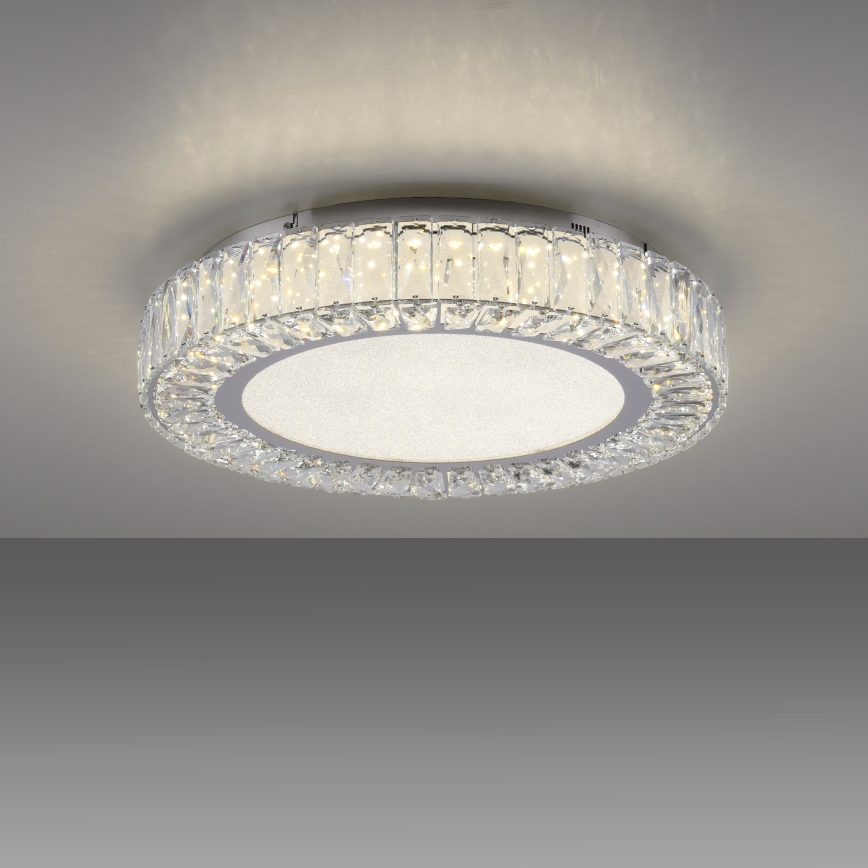 JUST LIGHT. 15222-17 - LED потолочный светильник KULUNKA LED/46W/230V диам. 50 см блестящий хром