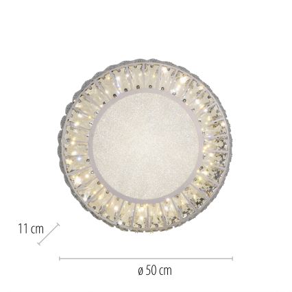 JUST LIGHT. 15222-17 - LED потолочный светильник KULUNKA LED/46W/230V диам. 50 см блестящий хром
