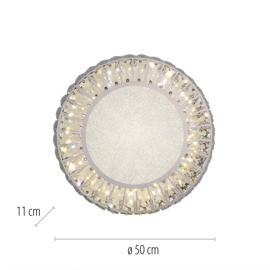 JUST LIGHT. 15222-17 - LED потолочный светильник KULUNKA LED/46W/230V диам. 50 см блестящий хром