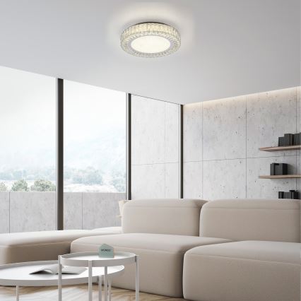 JUST LIGHT. 15222-17 - LED стельовий світильник KULUNKA LED/46W/230V діаметр 50 см блискучий хром