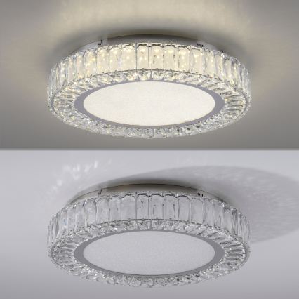 JUST LIGHT. 15222-17 - LED стельовий світильник KULUNKA LED/46W/230V діаметр 50 см блискучий хром