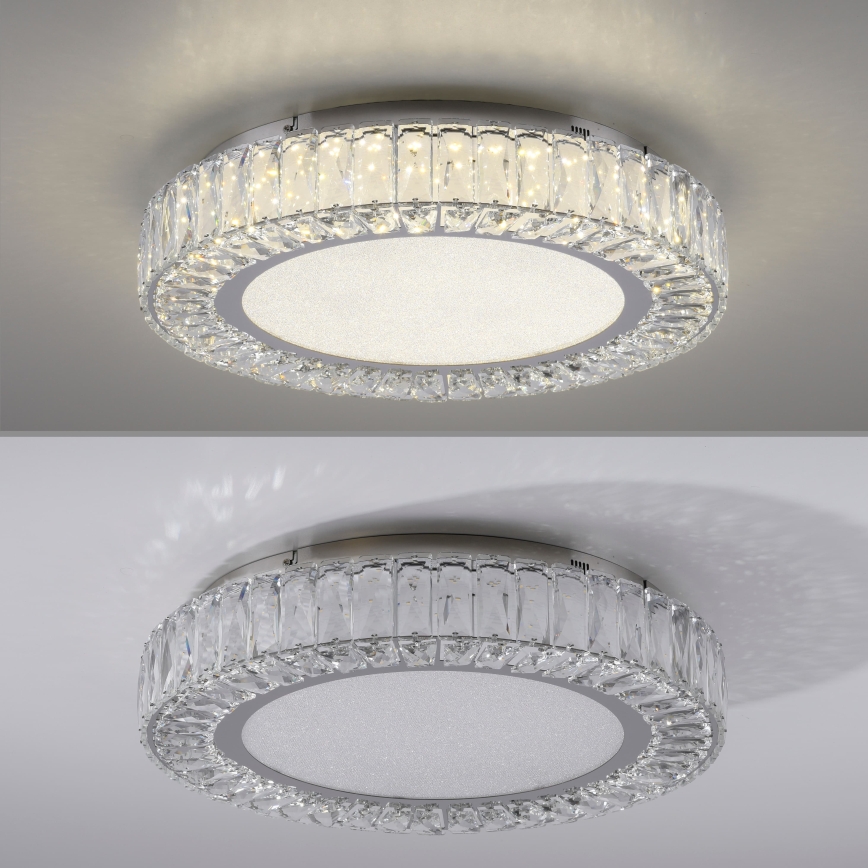 JUST LIGHT. 15222-17 - LED стельовий світильник KULUNKA LED/46W/230V діаметр 50 см блискучий хром