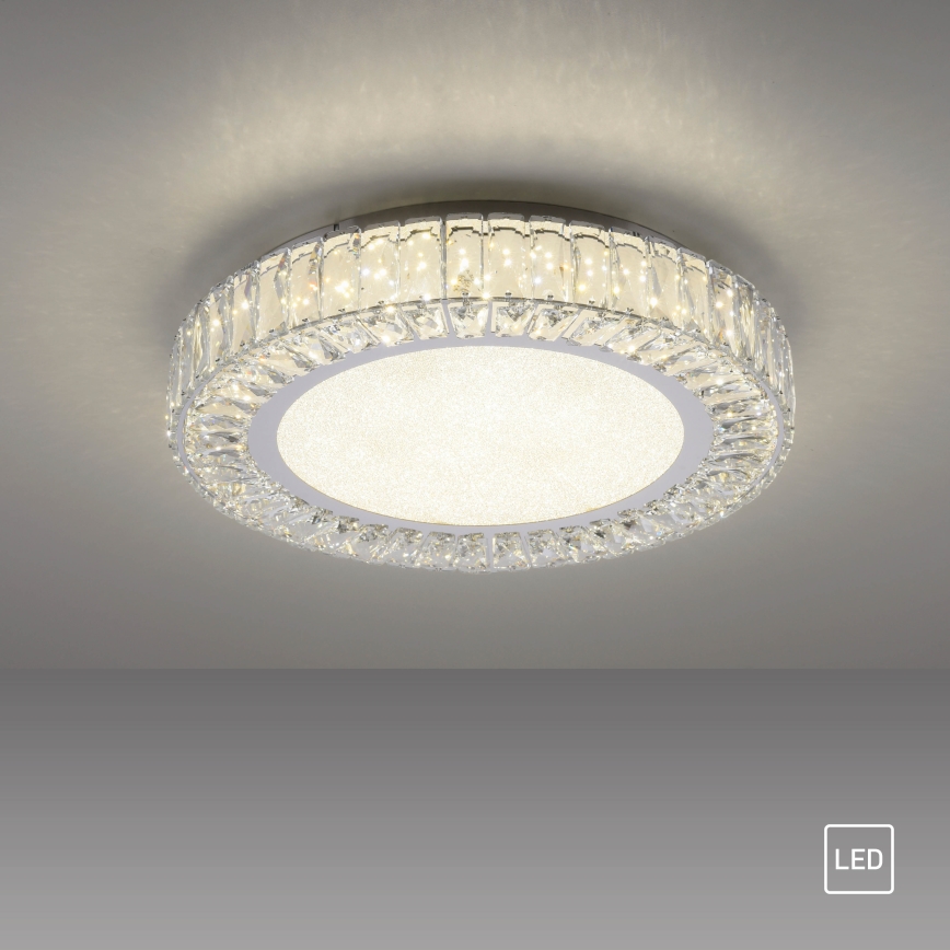 JUST LIGHT. 15222-17 - LED стельовий світильник KULUNKA LED/46W/230V діаметр 50 см блискучий хром