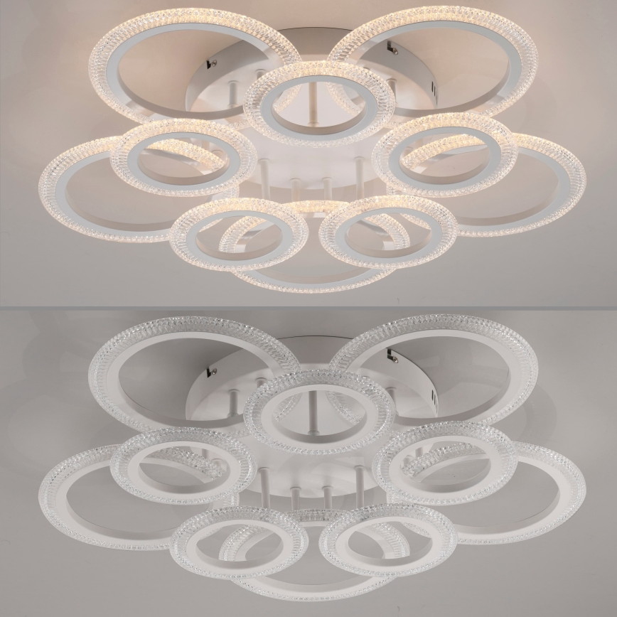 JUST LIGHT. 15268-16 - LED стельовий світильник CRYSTALLO LED/48,5W/230V діаметр 68,6 cm білий