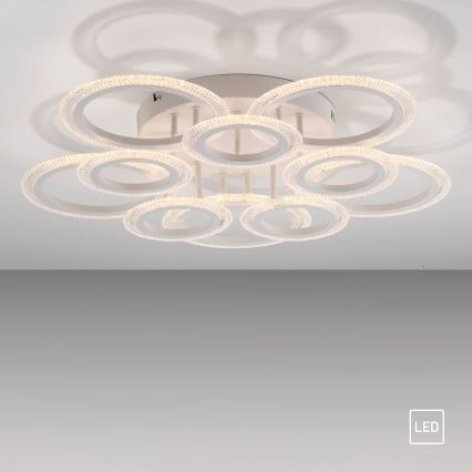 JUST LIGHT. 15268-16 - LED стельовий світильник CRYSTALLO LED/48,5W/230V діаметр 68,6 cm білий