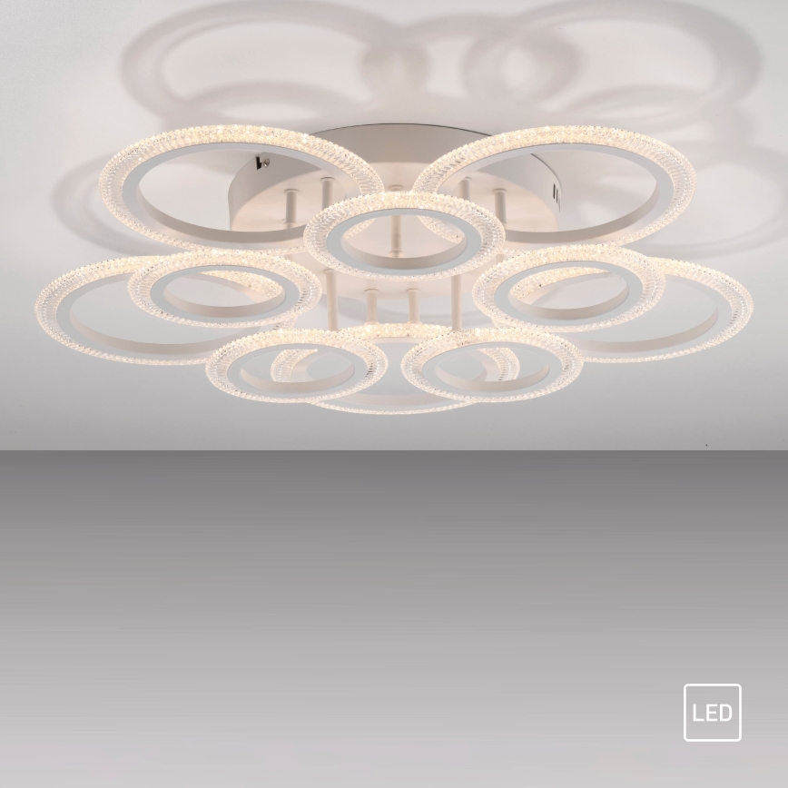JUST LIGHT. 15268-16 - LED стельовий світильник CRYSTALLO LED/48,5W/230V діаметр 68,6 cm білий