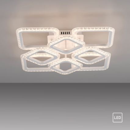 JUST LIGHT. 15269-16 - LED стельовий світильник CRYSTALLO LED/43,5W/230V 49x49 cm білий