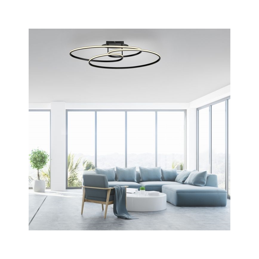 JUST LIGHT. 15321-18 - Стельовий LED світильник LUMACA LED/33W/230V чорний