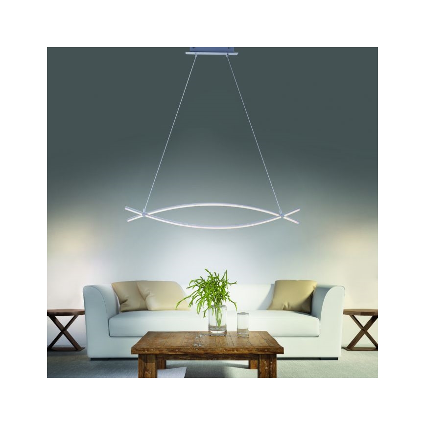 JUST LIGHT. 15382-55 - Светодиодная подвесная люстра MAJA 2xLED/8,4W/230V матовый хром