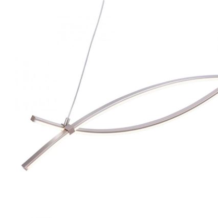 JUST LIGHT. 15382-55 - Светодиодная подвесная люстра MAJA 2xLED/8,4W/230V матовый хром