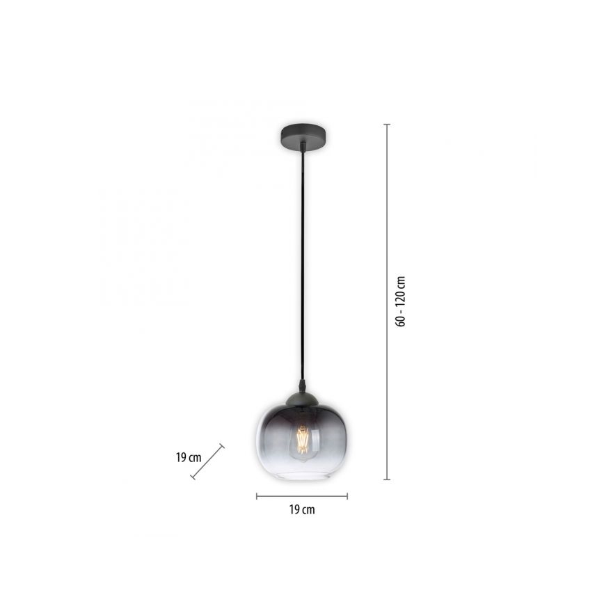 JUST LIGHT. 15420-18 - Підвісна люстра ZEA 1xE27/25W/230V чорний