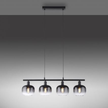 JUST LIGHT. 15421-18 - Підвісна люстра ZEA 4xE14/25W/230V чорний