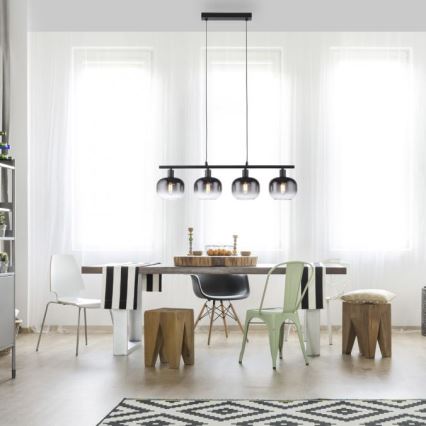 JUST LIGHT. 15421-18 - Подвесная люстра ZEA 4xE14/25W/230V черный