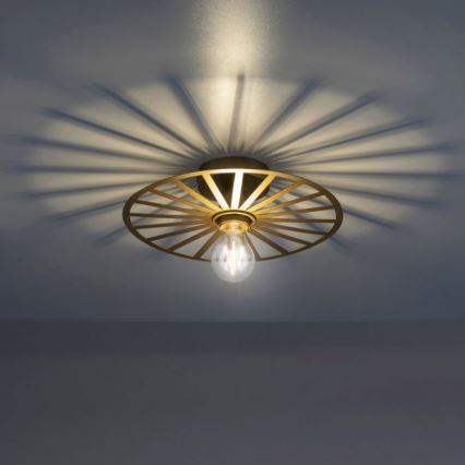 JUST LIGHT. 15635-60 - Стельовий світильник SPIKE 1xE27/40W/230V діаметр 30 см латунь