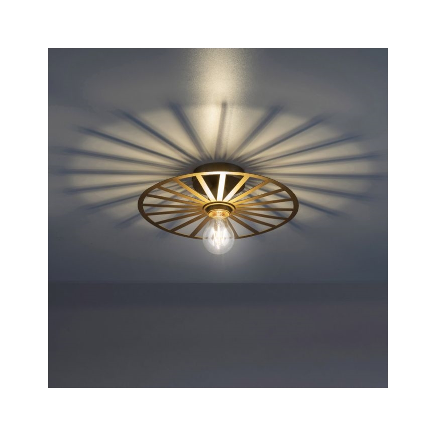 JUST LIGHT. 15635-60 - Стельовий світильник SPIKE 1xE27/40W/230V діаметр 30 см латунь