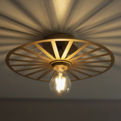 JUST LIGHT. 15635-60 - Стельовий світильник SPIKE 1xE27/40W/230V діаметр 30 см латунь