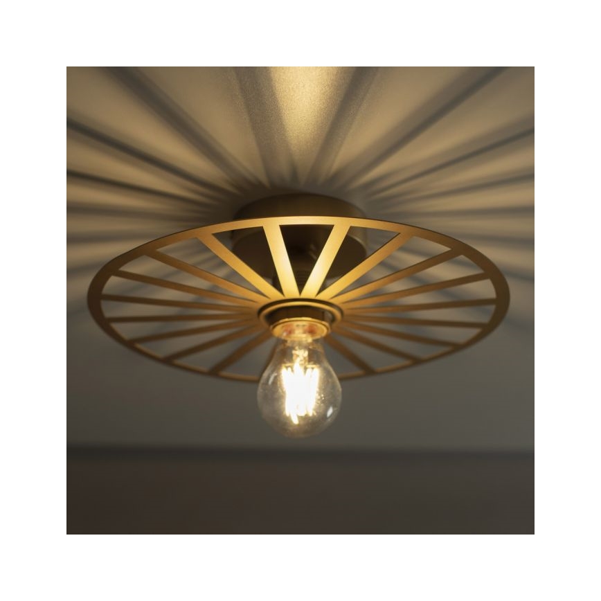 JUST LIGHT. 15635-60 - Стельовий світильник SPIKE 1xE27/40W/230V діаметр 30 см латунь