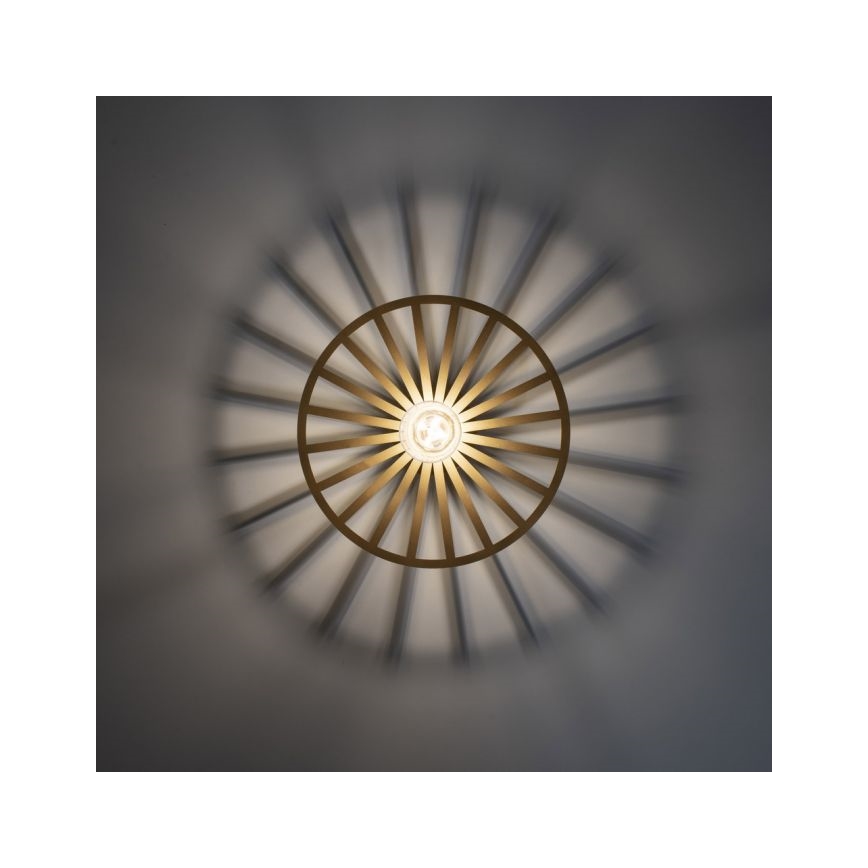 JUST LIGHT. 15635-60 - Стельовий світильник SPIKE 1xE27/40W/230V діаметр 30 см латунь
