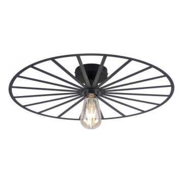 JUST LIGHT. 15636-18 - Стельовий світильник SPIKE 1xE27/40W/230V діаметр 50 см чорний