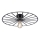 JUST LIGHT. 15636-18 - Стельовий світильник SPIKE 1xE27/40W/230V діаметр 50 см чорний
