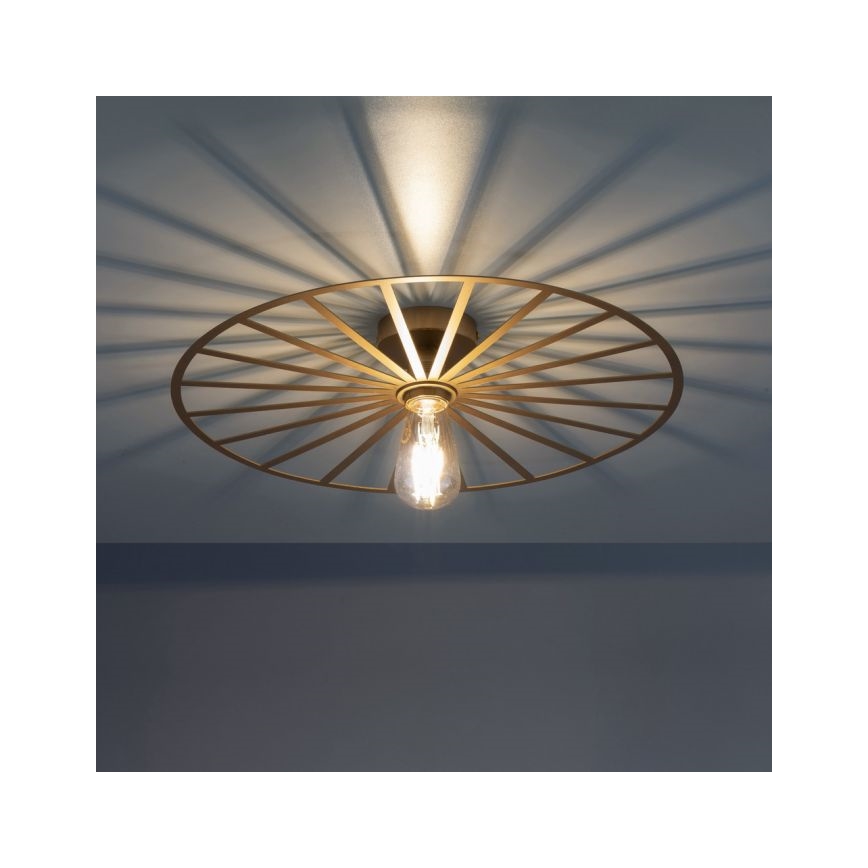 JUST LIGHT. 15636-60 - Стельовий світильник SPIKE 1xE27/40W/230V діаметр 50 см латунь
