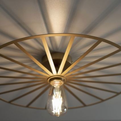 JUST LIGHT. 15636-60 - Стельовий світильник SPIKE 1xE27/40W/230V діаметр 50 см латунь