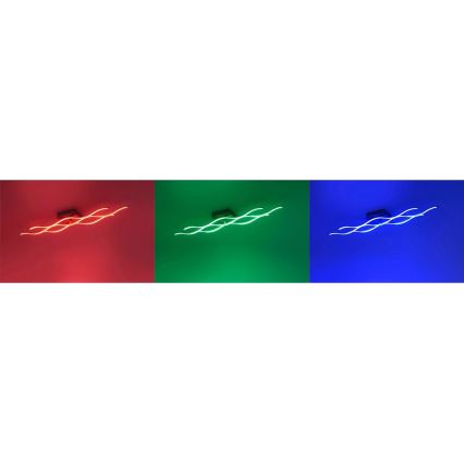 JUST LIGHT. 16266-55 - Светодиодный потолочный RGB-светильник с регулированием яркости LOLA WAVE LED/30W/230V 2700-5000K + дистанционное управление