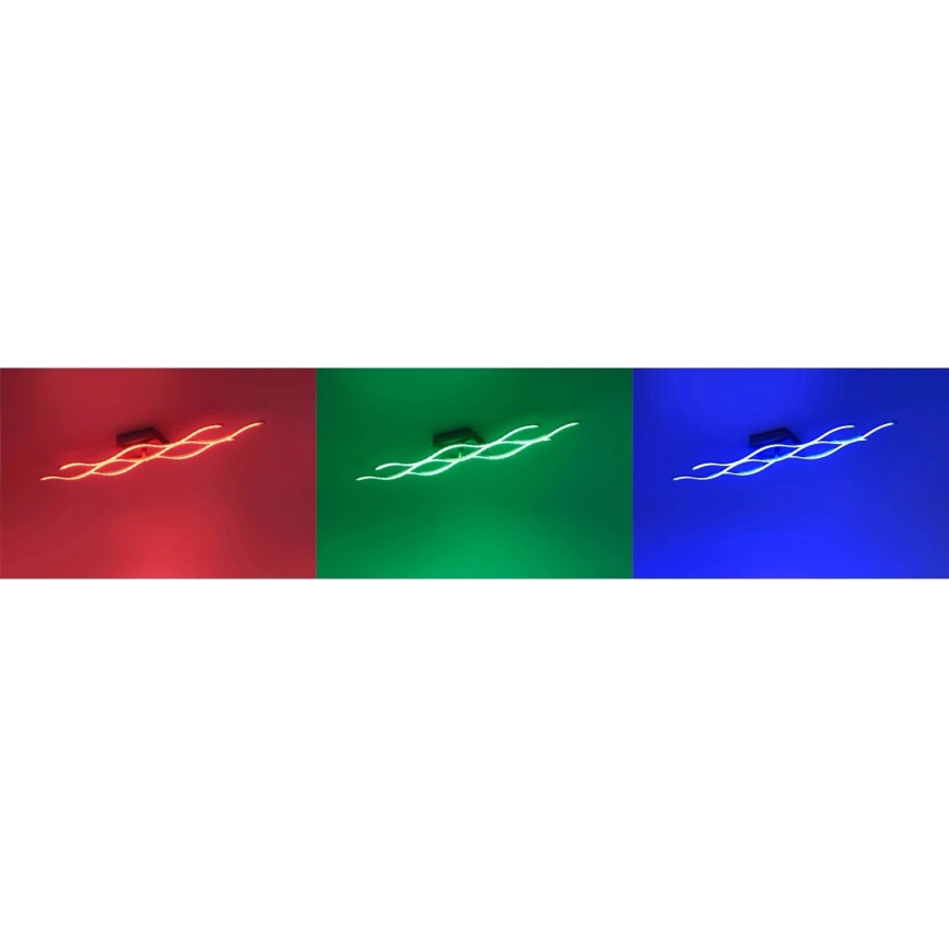 JUST LIGHT. 16266-55 - Светодиодный потолочный RGB-светильник с регулированием яркости LOLA WAVE LED/30W/230V 2700-5000K + дистанционное управление
