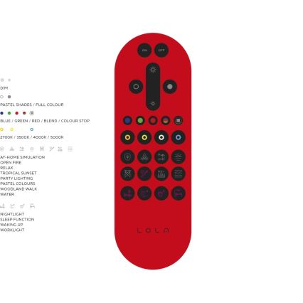 JUST LIGHT. 16266-55 - Светодиодный потолочный RGB-светильник с регулированием яркости LOLA WAVE LED/30W/230V 2700-5000K + дистанционное управление