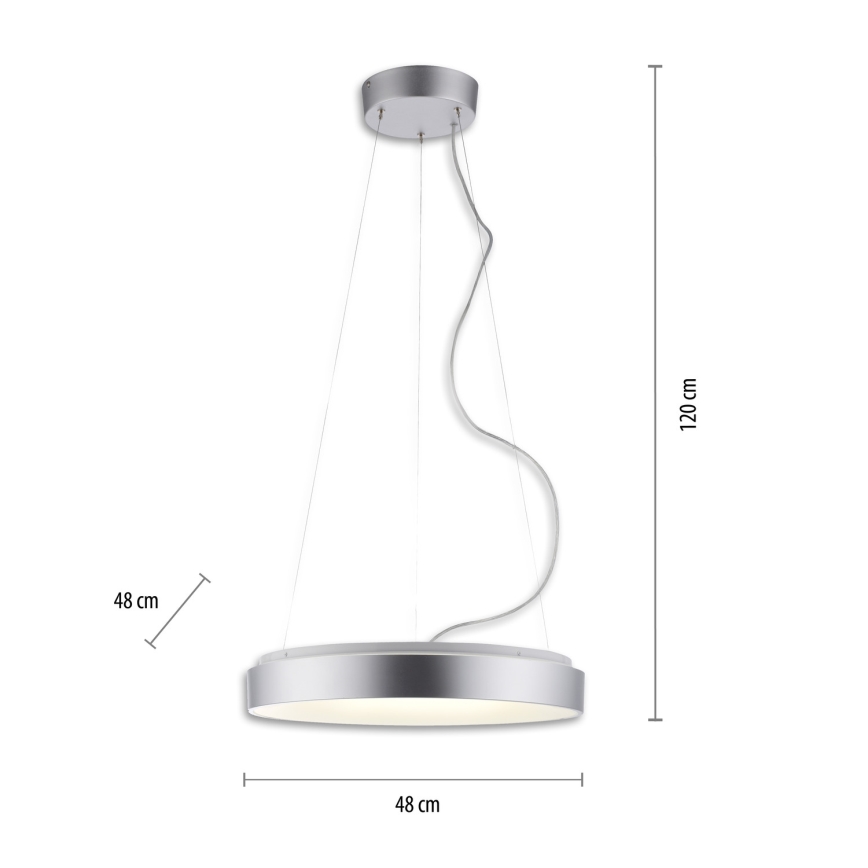 JUST LIGHT. 17075-21 - Светодиодная подвесная люстра с регулированием яркости KETO ANIKA LED/26,5W/230V 2700-5000K + дистанционное управление