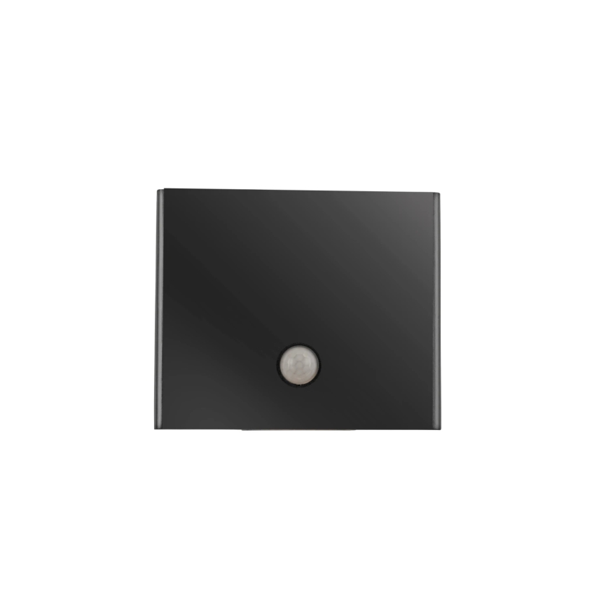 JUST LIGHT. 19471-18 - LED Вуличний настінний світильник з датчиком AMIN 2xLED/1,25W/3,7V 4400mAh IP44 чорний