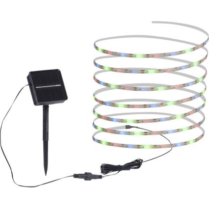 JUST LIGHT. 19971-18 - RGB LED-стрічка на сонячній батареї TEANIA LED/3,7 В 5 м 1200 mAh IP44 чорна