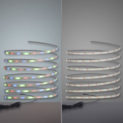 JUST LIGHT. 19971-18 - RGB LED солнечная лента TEANIA, 3,7 В, 5 м, 1200 мА·ч, IP44, черная