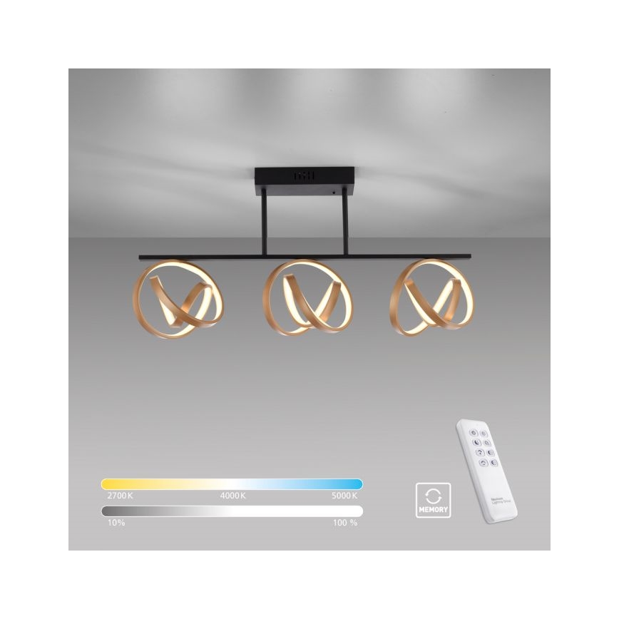 JUST LIGHT. 6245-18 - Светодиодная припотолочная люстра с регулированием яркости LOOP 3xLED/11W/230V 2700-5000K + дистанционное управление