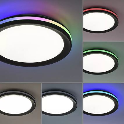 JUST LIGHT. 7509018 - Стельовий RGBW-світильник з регулюванням яскравості GANGES LED/24W/230V 2700-5000K + пульт дистанційного керування