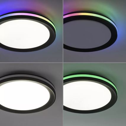 JUST LIGHT. 7509018 - Стельовий RGBW-світильник з регулюванням яскравості GANGES LED/24W/230V 2700-5000K + пульт дистанційного керування