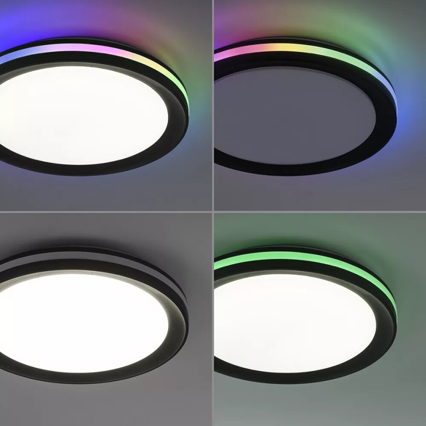 JUST LIGHT. 7509018 - Стельовий RGBW-світильник з регулюванням яскравості GANGES LED/24W/230V 2700-5000K + пульт дистанційного керування