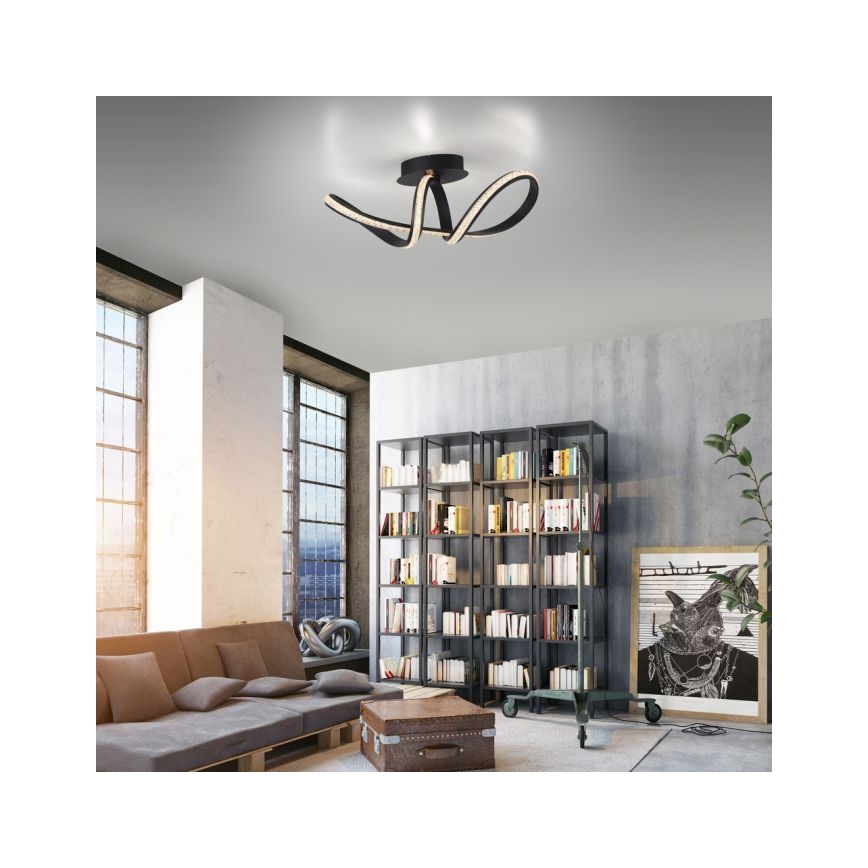 JUST LIGHT. 8475-18 - Светодиодная припотолочная люстра с регулированием яркости BRILLA LED/29W/230V черный