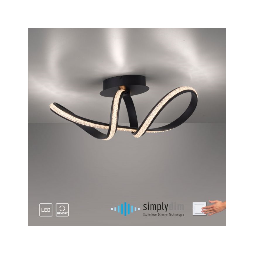 JUST LIGHT. 8475-18 - Светодиодная припотолочная люстра с регулированием яркости BRILLA LED/29W/230V черный