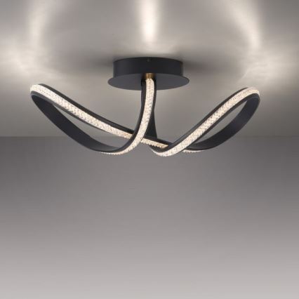 JUST LIGHT. 8475-18 - Светодиодная припотолочная люстра с регулированием яркости BRILLA LED/29W/230V черный