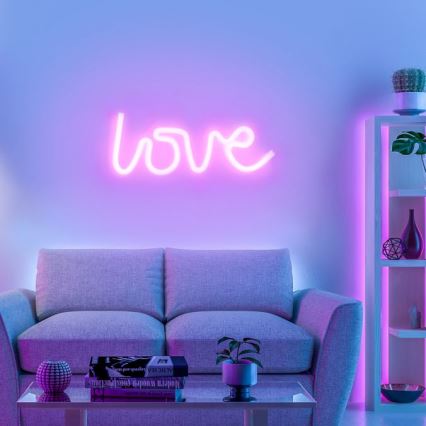 JUST LIGHT. 85021-87 - Светодиодное неоновое настенное украшение NEON LED/6,5W/5V Love