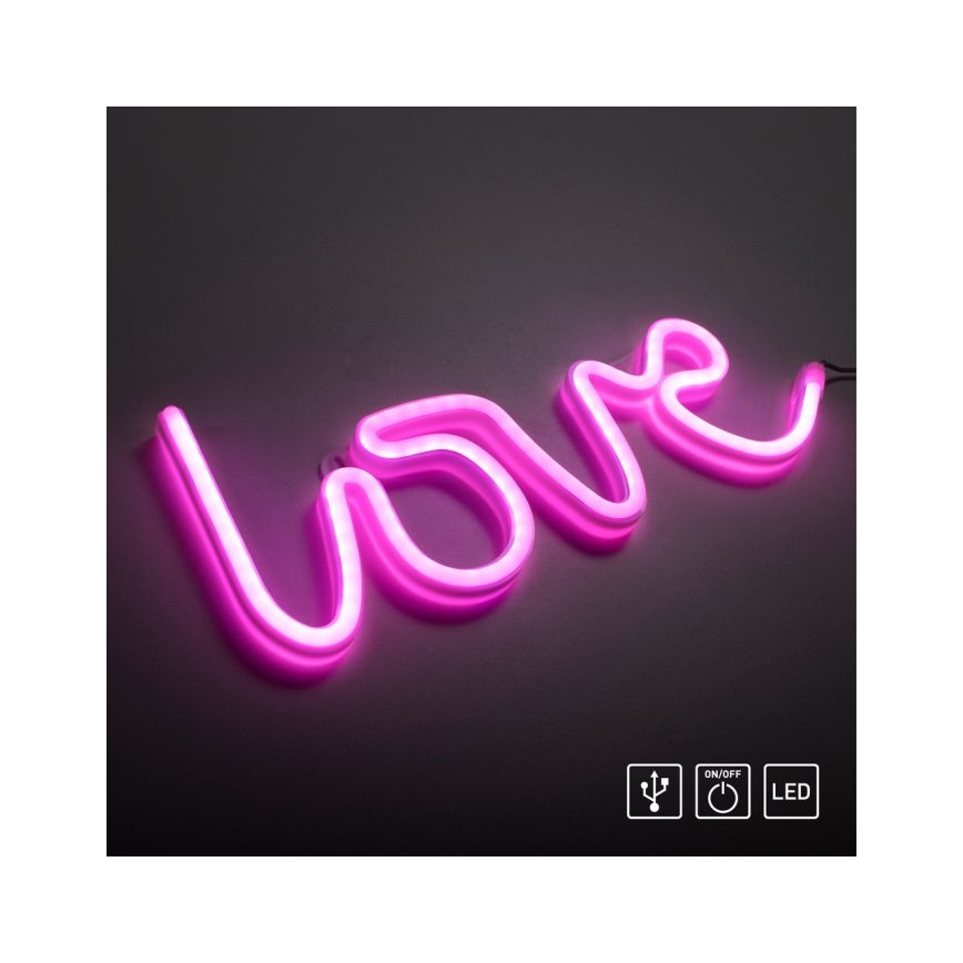 JUST LIGHT. 85021-87 - Светодиодное неоновое настенное украшение NEON LED/6,5W/5V Love
