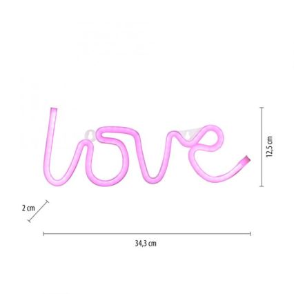 JUST LIGHT. 85021-87 - Светодиодное неоновое настенное украшение NEON LED/6,5W/5V Love