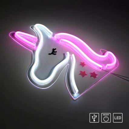 JUST LIGHT. 85025-70 - Светодиодное неоновое настенное украшение NEON LED/6,5W/5V единорог